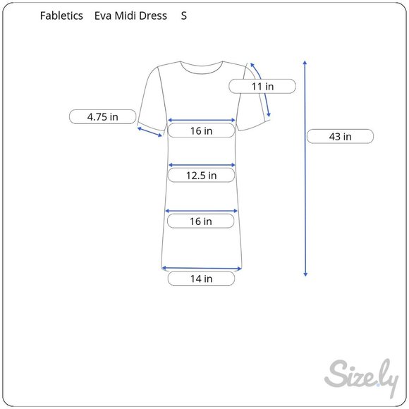 Fabletics Eva Midi Dress Black Size S - Picture 6 of 6